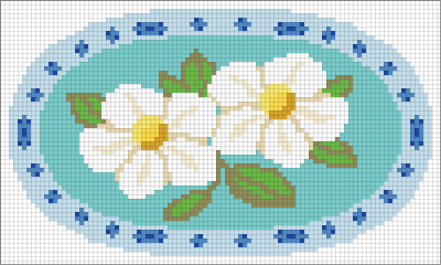 White Flower Rug