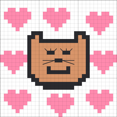 tester - cat & hearts